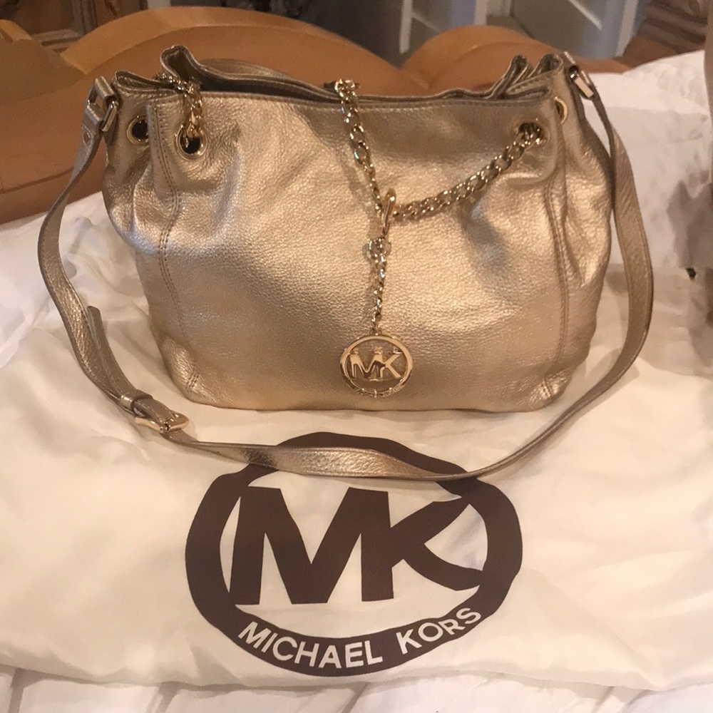 GOLD MICHAEL KORS BAG